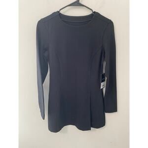 New Bad Birdie Women's Long Sleeve High Slit Gold Tunic Size XS‎